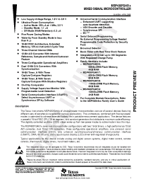 Datasheet MSP430FG4619IPZ manufacturer TI