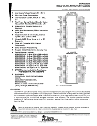 Datasheet MSP430P315SDL manufacturer TI