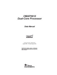 Datasheet OMAP5910JGZG2 manufacturer TI