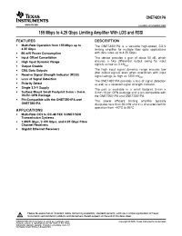 Datasheet ONET4201PARGTRG4 manufacturer TI