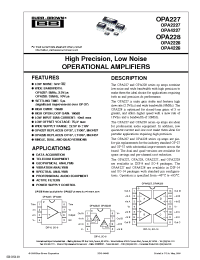 Datasheet OPA2228U/2K5 manufacturer TI