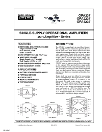 Datasheet OPA2237EA/2K5 manufacturer TI