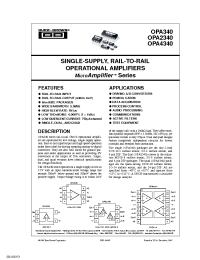 Datasheet OPA2340EA/2K5 manufacturer TI