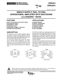 Datasheet OPA2341DGSA/250 manufacturer TI