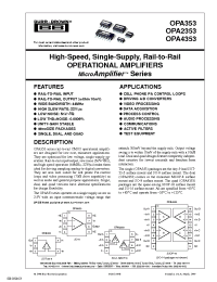 Datasheet OPA2353UA/2K5 manufacturer TI