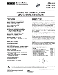 Datasheet OPA2354AIDDA manufacturer TI