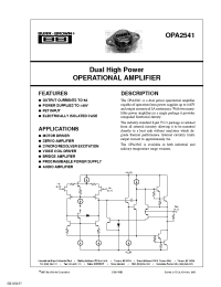 Datasheet OPA2541AM-BI manufacturer TI