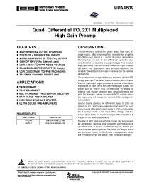 Datasheet OPA2846 manufacturer TI