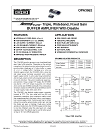 Datasheet OPA3682E/2K5 manufacturer TI