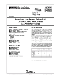 Datasheet OPA4342EA/250 manufacturer TI