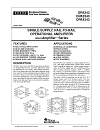 Datasheet OPA4343UA/2K5 manufacturer TI