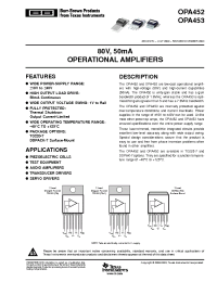 Datasheet OPA453FA manufacturer TI