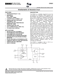 Datasheet OPA615 manufacturer TI