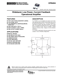 Datasheet OPA658U/2K5 manufacturer TI