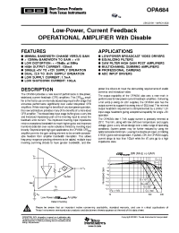 Datasheet OPA684IDBVT manufacturer TI