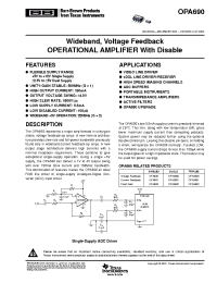 Datasheet OPA690IDR manufacturer TI