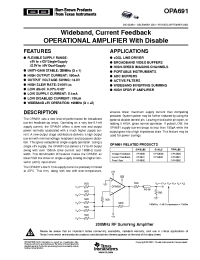 Datasheet OPA691IDBVR manufacturer TI