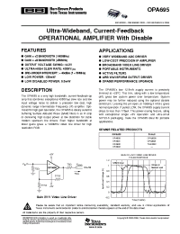 Datasheet OPA695IDBVR manufacturer TI