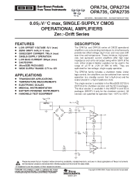 Datasheet OPA734AIDBVT manufacturer TI