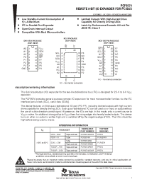Datasheet PCF8574ADW manufacturer TI