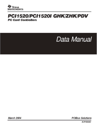 Datasheet PCI1520 manufacturer TI