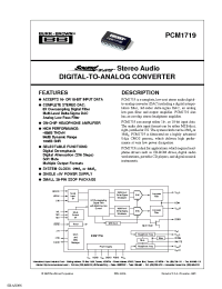 Datasheet PCM1719E/2K manufacturer TI
