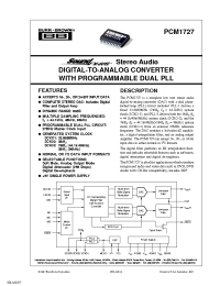Datasheet PCM1727E manufacturer TI