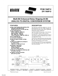 Datasheet PCM1760U-L manufacturer TI