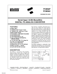 Datasheet PCM56U/1K manufacturer TI