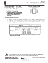 Datasheet RC4560IDE4 manufacturer TI