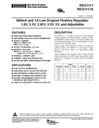 Datasheet REG1117FA-2.5/500 manufacturer TI