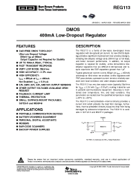 Datasheet REG113NA-5/250 manufacturer TI