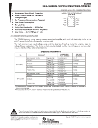 Datasheet RM4558 manufacturer TI