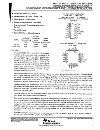 Datasheet SN54190J manufacturer TI