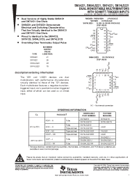 Datasheet SN54221 manufacturer TI