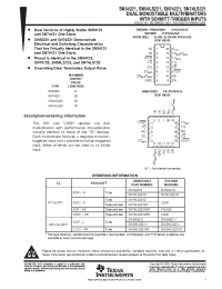 Datasheet SN54221W manufacturer TI