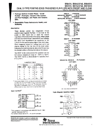 Datasheet SN5474J manufacturer TI