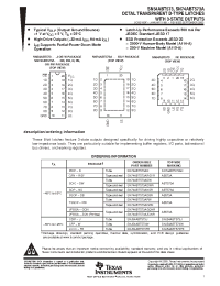 Datasheet SN54ABT573W manufacturer TI