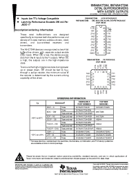 Datasheet SN54AHCT244FK manufacturer TI