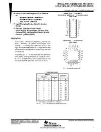 Datasheet SN54ALS151FK manufacturer TI