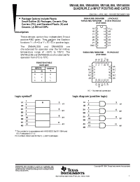 Datasheet SN54AS08FK manufacturer TI