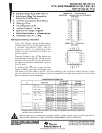 Datasheet SN54HCT374 производства TI