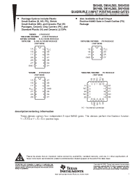 Datasheet SN54S00FK manufacturer TI