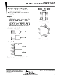 Datasheet SN54S140W manufacturer TI