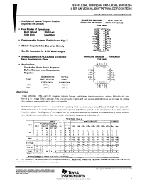 Datasheet SN54S299W manufacturer TI