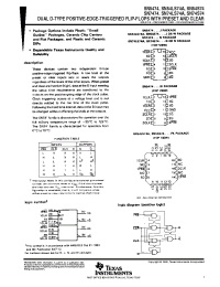 Datasheet SN54S74FK manufacturer TI