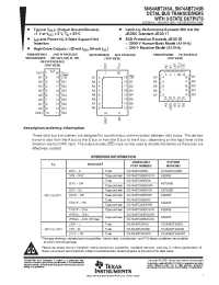 Datasheet SN74ABT245BDWRG4 manufacturer TI