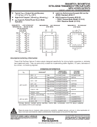 Datasheet SN74ABT574ANSR manufacturer TI