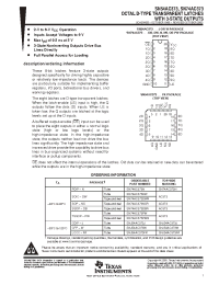 Datasheet SN74AC373PWLE manufacturer TI