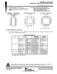 Datasheet SN74AHC02DE4 manufacturer TI